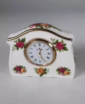Buy Royal Albert Bone China Old Country Mantel Shelf Clock Small • 16£