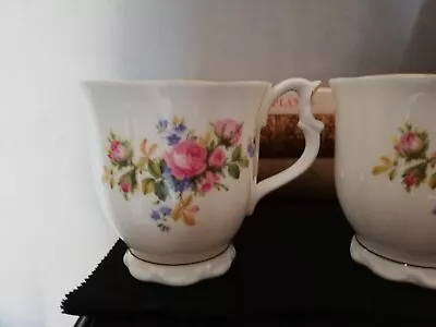 Buy 2 Royal Albert Moss Rose Mugs / 2nd Quality And Super Condition • 12.99£