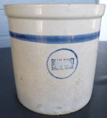 Buy Antique  Gallon Blue Band Stoneware Crock White Hall Pottery Salt Glazed • 123.50£