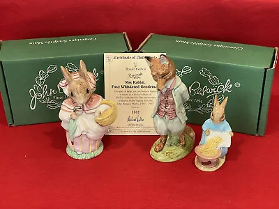 Buy Beswick Beatrix Potter LARGE Mrs Rabbit Foxy Whiskered Gentleman Figurines • 68.99£