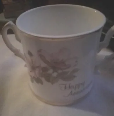 Buy Bone China Loving Cup Happy Anniversary Excellent Condition • 5.99£