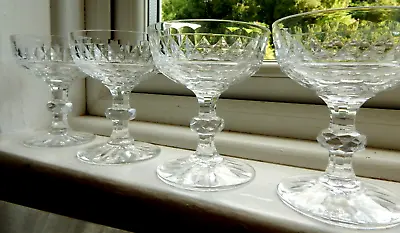 Buy 1 Champagne Glass Coupe Scarce Antique St Louis Cut Crystal 4/8  110mls Trianon • 57.50£