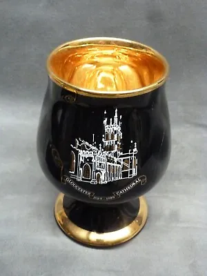Buy Lovely Prinknash Pottery Gold Goblet Chalice Gloucester Cathedral 1089-1989 • 3£