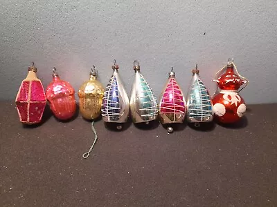Buy Glass Toadstool Mushroom Ornaments, Vintage Christmas Tree Holiday Decor • 33.15£