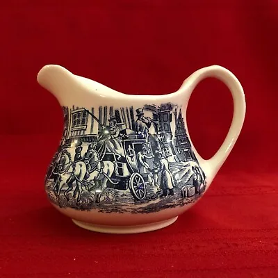 Buy EIT English Ironstone Tableware 3 1/4  Tall X 4 1/2  Wide Blue & White Pitcher • 16.12£