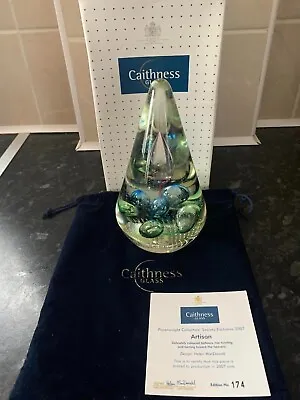 Buy Caithness Glass Artisan Teardrop Paperweight,boxed,Helen MacDonald Edition 174 • 35£