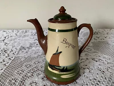 Buy Vintage Longpark Pottery Torquay Ware Coffee Pot - Boat, Motto, Bognor Souvenir • 14£