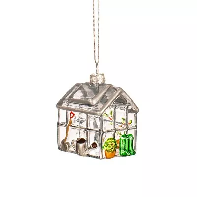 Buy Mini Greenhouse Shaped Glass Christmas Bauble Decoration By Sass And Belle • 7.95£