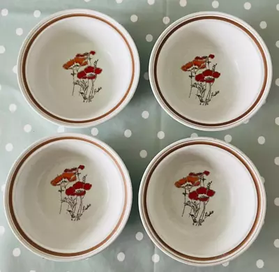 Buy 4 X ROYAL DOULTON 'FIELD FLOWER' RIMMED CEREAL/SOUP BOWLS • 7.99£