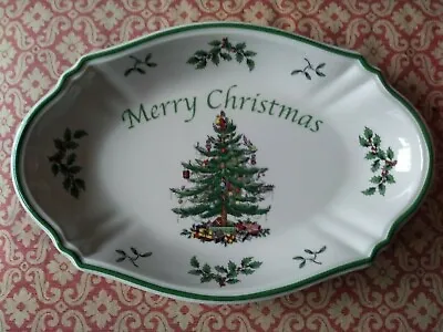 Buy Spode Christmas Tree Oval Serving Plate  Merry Christmas  Breakfast Lunch New • 34.99£