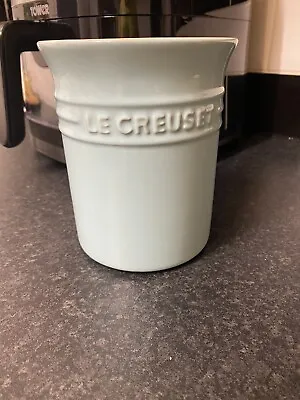 Buy LE CREUSET Stoneware LARGE (15x10cm) Utensil Holder Jar Pot: Pale Blue • 19.95£