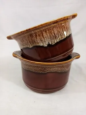 Buy Kilncraft Soup Bowls Set Of Two Brown Honeycomb Glaze Staffordshire Pottery • 2£