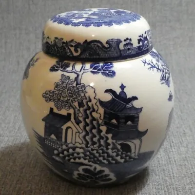 Buy Mason's Patent Ironstone China Tea Caddy Jar Oriental Blue Pattern England • 19.95£