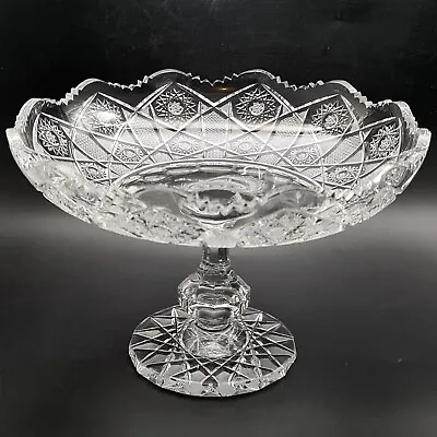 Buy Bohemian Lead Crystal Centrepiece Vintage Cut Glass Decorative Glassware Ornate • 109.95£
