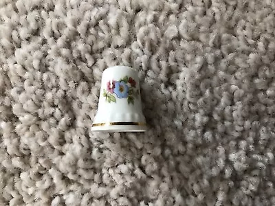 Buy Fenton Bone China Thimble With Crown Stamp - Attractive Flower Design With Box • 5.99£