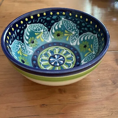 Buy Spain Ceramic Del Rio Salado Beautiful Hand Painted Decorative Bowl EUC • 16.09£
