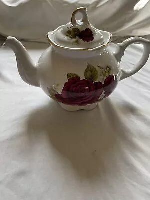 Buy Vtg Arthur Wood & Son Teapot #6466 Purple Roses Staffordshire England • 70.87£