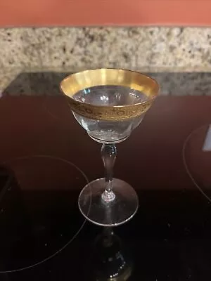 Buy Tiffin Franciscan Rambler Rose Gold Etched Crystal Sherbet Champagne Glass 5  • 9.59£