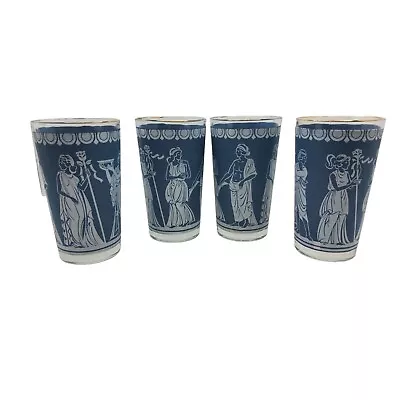 Buy Vintage Wedgewood Hellenic Jeanette Jasperware Set Of 4 Glasses • 28.45£