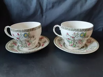 Buy Johnson Brothers Indian Tree Cup And Saucer X 2 Pair Bone China • 12£