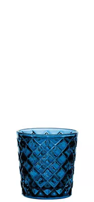 Buy Attractive Glassware Candle Holder Criss Cross Blue Nightlight Holder Pack Of 12 • 38.69£