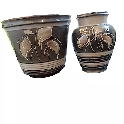 Buy Denby Plant Pot & Vase Hand Painted • 9.99£