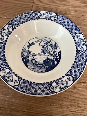 Buy Vintage “moyen “ Britannia Pottery Blue & White Cereal Bowl  • 3£