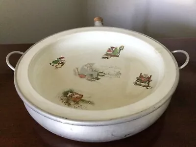Buy VINTAGE 1950s Child’s Warming Bowl With Faint Nursery Rhyme Illustrations • 9.99£