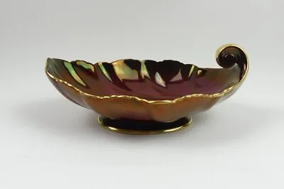 Buy Shell Bowl Gravy Boat Footed Rouge Royale Carlton Ware England Red Gold Vintage • 39.61£