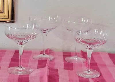 Buy Orrefors Sweden Prelude Crystal 5¼  Coupe Champagne Wine Glass Set 4 N Landberg  • 85.25£