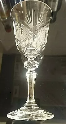 Buy 3 For 2 Fine Cut Bohemian Crystal Claret Wine Glass Brilliant Lace Heavy Quality • 16£