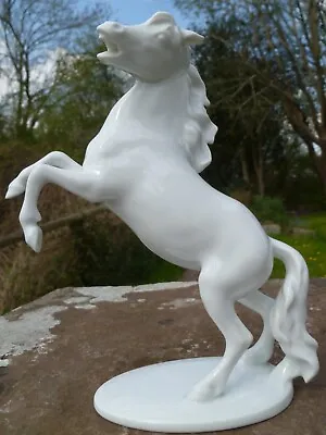 Buy Kaiser Rearing Horse White Bisque Porcelain W. Germany • 70£