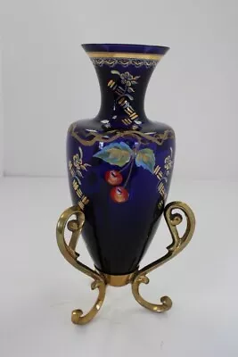 Buy Fenton US 10¼  Royal Purple Amphora Vase & Stand Connoisseur Coll #842/890 • 188.85£