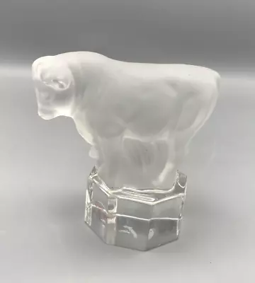Buy Nachtmann Crystal Bull Paperweight Or Figurine German Frosted Glass Vintage • 18.93£