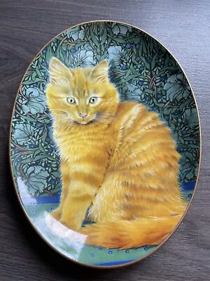 Buy Royal Worcester Oval Cat Plate ~ Lesley Anne Ivory ~ Dandelion On William Morris • 15£