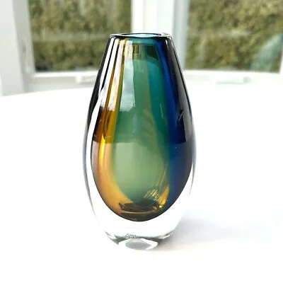 Buy KOSTA Sweden * Vicke Lindstrand * Cased Glass 6.5  Sommerso Vase * 46449 Boda • 95.89£