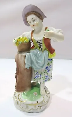 Buy Antique Dresden China Figurine Of A Girl Collecting Lemons • 65£