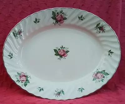Buy Vintage Swinnertons Pink Floral Rose Pattern 27cm X 22cm Oval Serving Plate • 9.90£