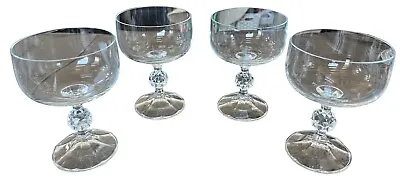 Buy Claudia Bohemian Sherbet Glasses Set Of Four (4) Crystal Champagne Stemmed  • 28.91£