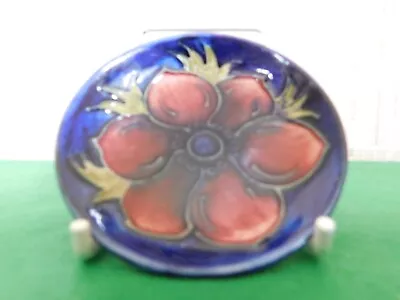 Buy Moorcroft Blue Ground Pin Dish In Anemone Pattern Back Stamped • 42.99£