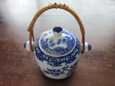 Buy Rare A Thomas Webb POTTERY Jar FOR Honey BLUE AND White • 5.99£