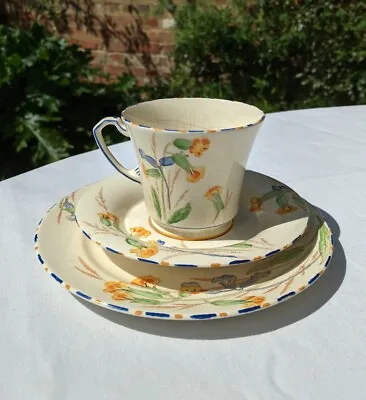 Buy CROWN DEVON FIELDINGS  Meadowsweet Fieldings Trio Tea Cup Saucer Plate Vintage • 9.99£