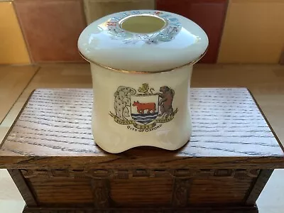 Buy Crested Ware China Carlton Hair Tidy Pot  City Of Oxford   Approx 2 3/4 Tall • 9.99£