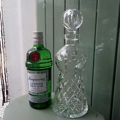 Buy Large Vintage Thistle Shaped Decanter Cut Glass/Crystal Whisky Scoland 12  • 25£