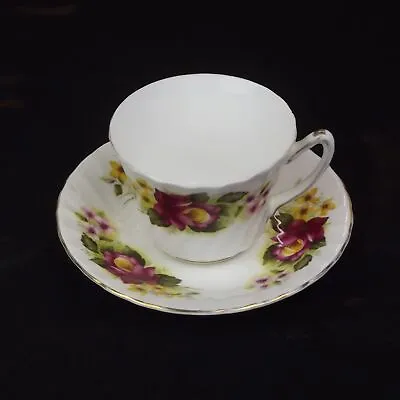 Buy Royal Sutherland Fine Bone China Teaware Tea Cup & Saucer ~ DUO Roses • 4.97£