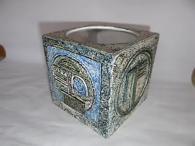 Buy Large Mid Century TROIKA CORNWALL CUBE Handmade Art Pottery Ann Lewis • 251.31£