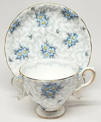 Buy Tuscan Fine English Bone China D430 Light Blue Flowers Cup & Saucer Set England  • 18.97£