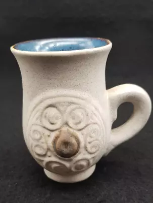 Buy Vintage Stoneware LAUGHARNE Pottery, Wales, Celtic Design Mug. • 7.50£