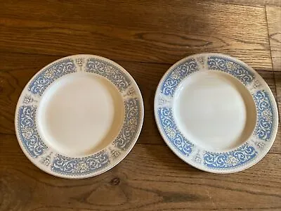 Buy Johnson Brothers Snowhite Blue / Gold Trim  10 Inch Dinner Plate X 2 —more List • 8.99£