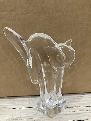 Buy Vintage Moser Cat Crystal Glass Figurine Czech Republic Bohemian • 45£